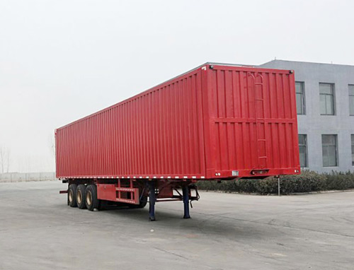 Wing opening box type semi-trailer