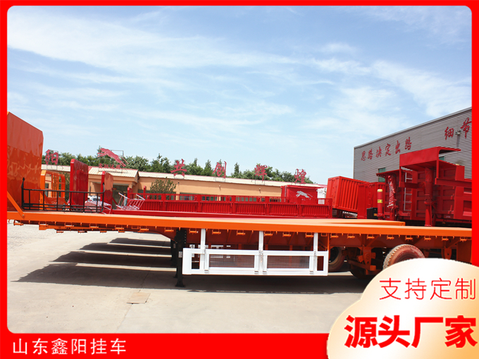 Flatbed transport semi-trailer