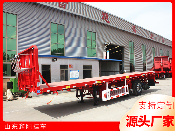 Flatbed transport semi-trailer