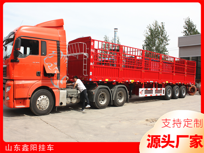 Warehouse grate transport semi-trailer