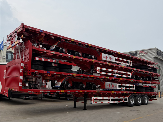 Flatbed transport semi-trailer