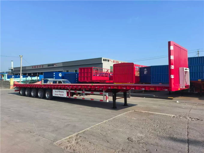 Flatbed transport semi-trailer