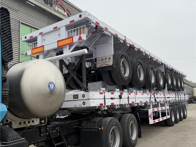 Flatbed transport semi-trailer